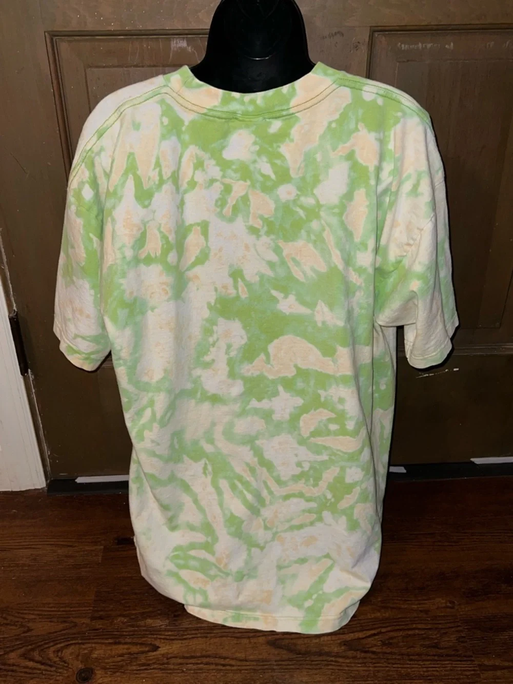 Converse All Star Green Cream Tie-Dye Short Sleeve Graphic Sneaker Tee Size XL - Picture 6 of 8